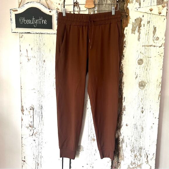 Members Mark Sams Nylon & Spandex Brown silky Jogger Pants M - Picture 1 of 5